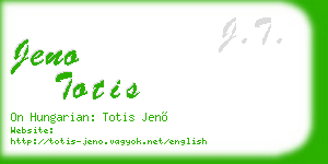 jeno totis business card